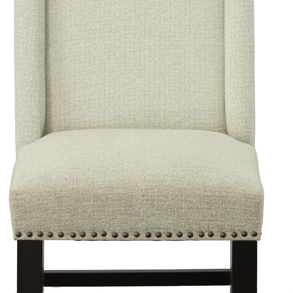 Laurant Upholstered 24" Counter Stool - Set of 2 - Espresso - Fawn Upholstery. Picture 4