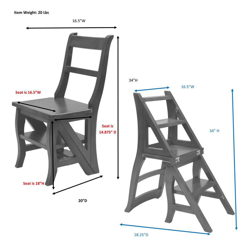 Folding Library Chair - Antique White. Picture 9