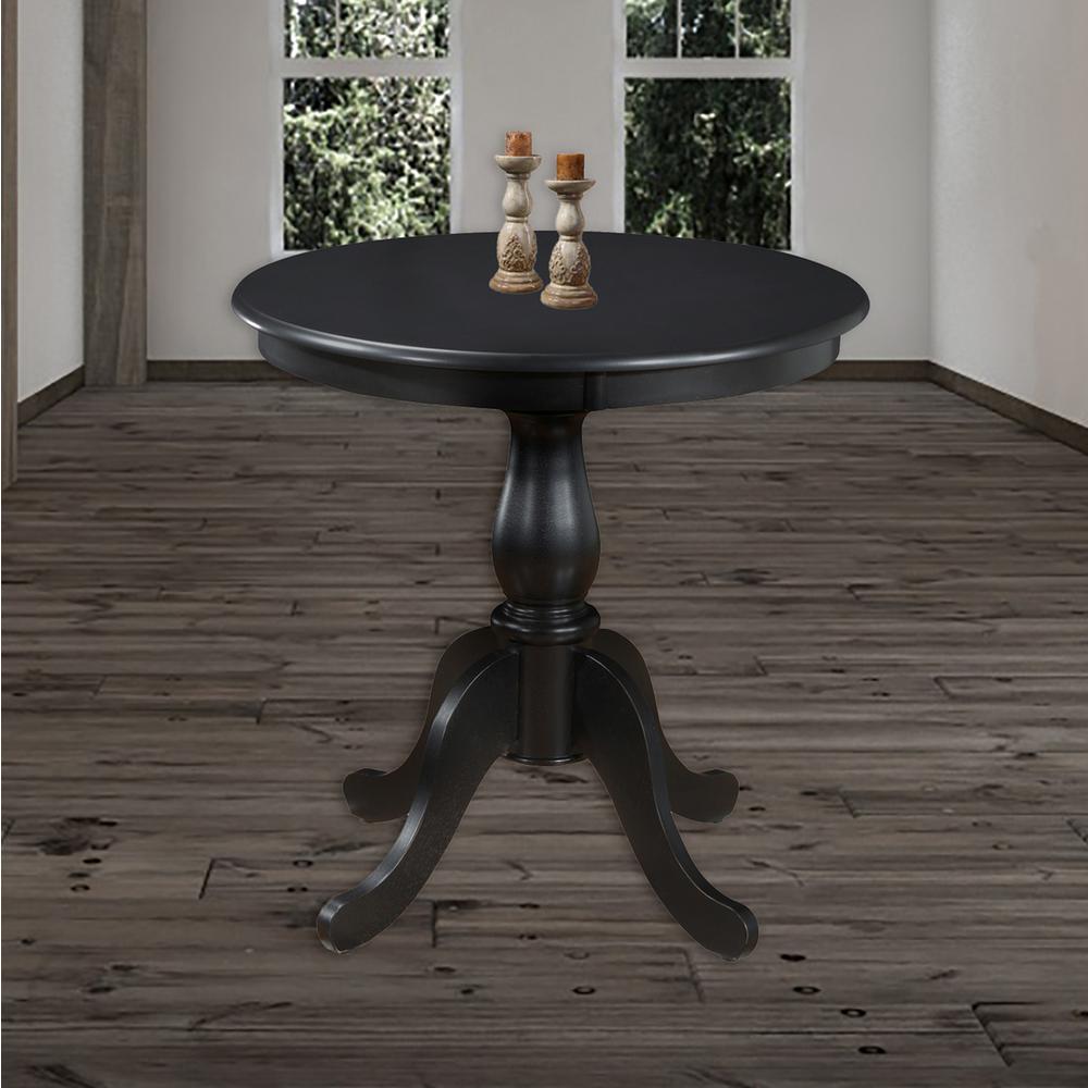 Fairview 30" Round Pedestal Dining Table - Antique Black. Picture 6