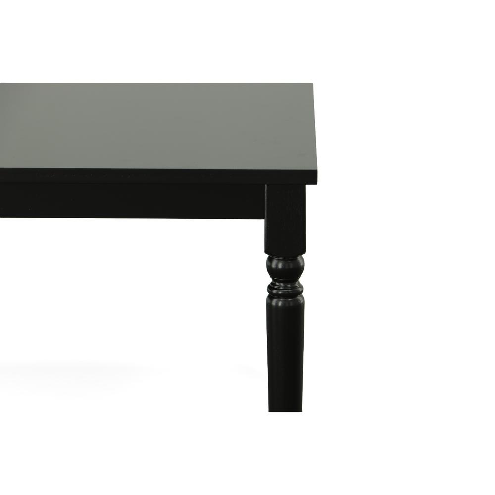 Draven Farmhouse Dining Table - Black. Picture 4