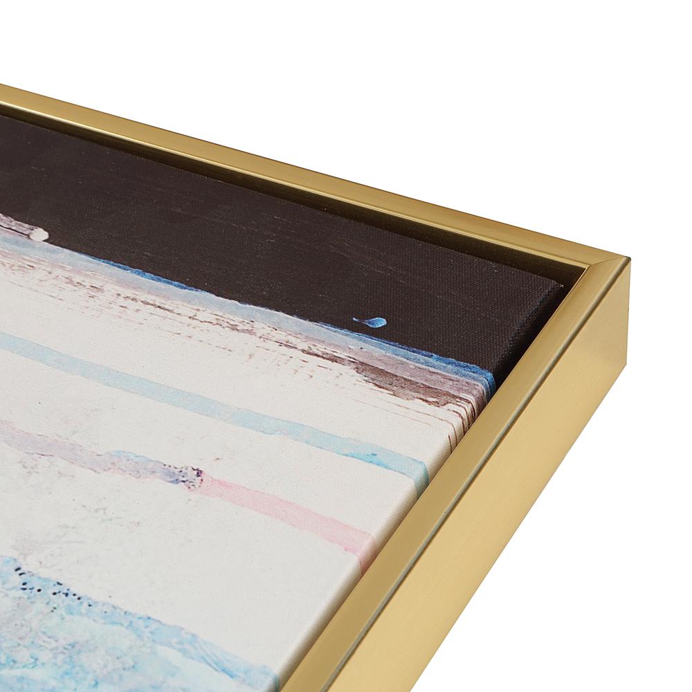 Rainy Forest Abstract Wall Art - Medium - Multicolor - Gold Frame. Picture 2