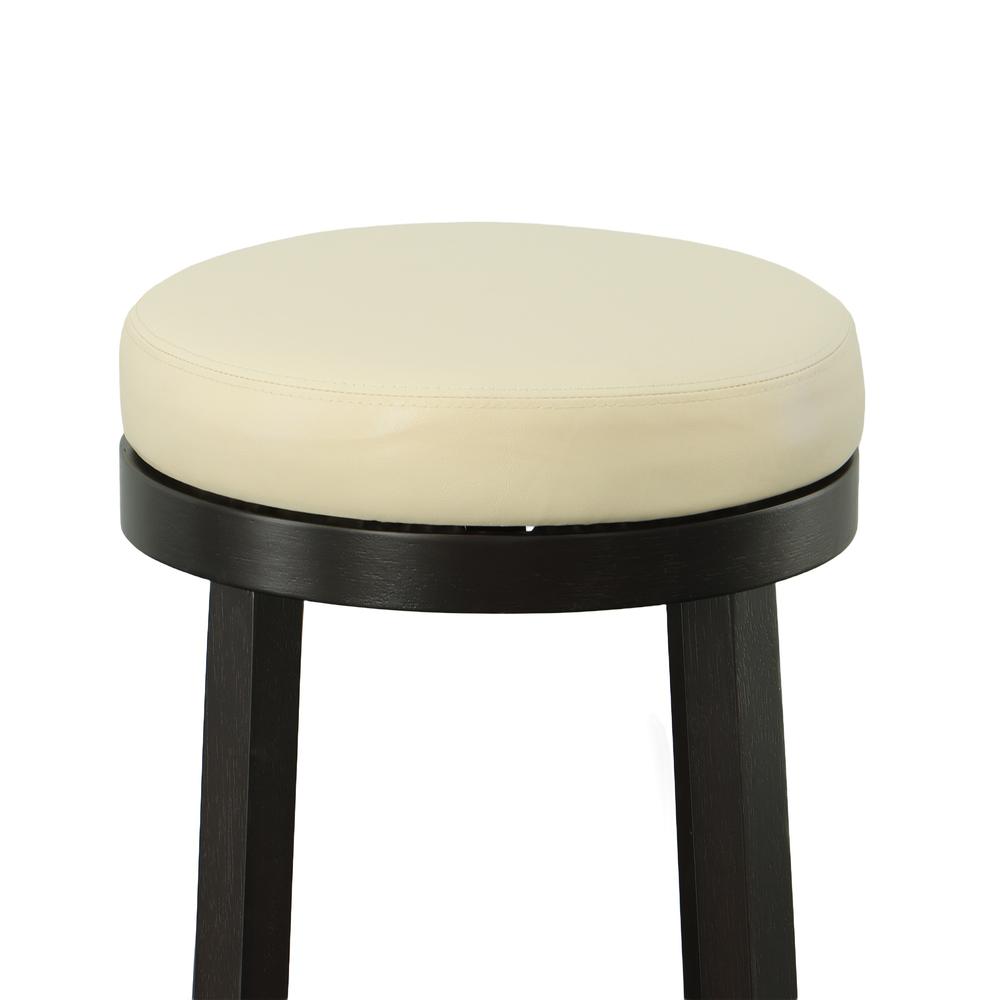 Era Swivel 30" Barstool - Set of 2 - Cream/Espresso. Picture 5