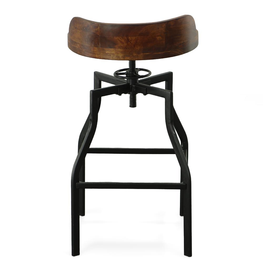 Marais Adjustable Barstool - Chestnut/Black. Picture 3