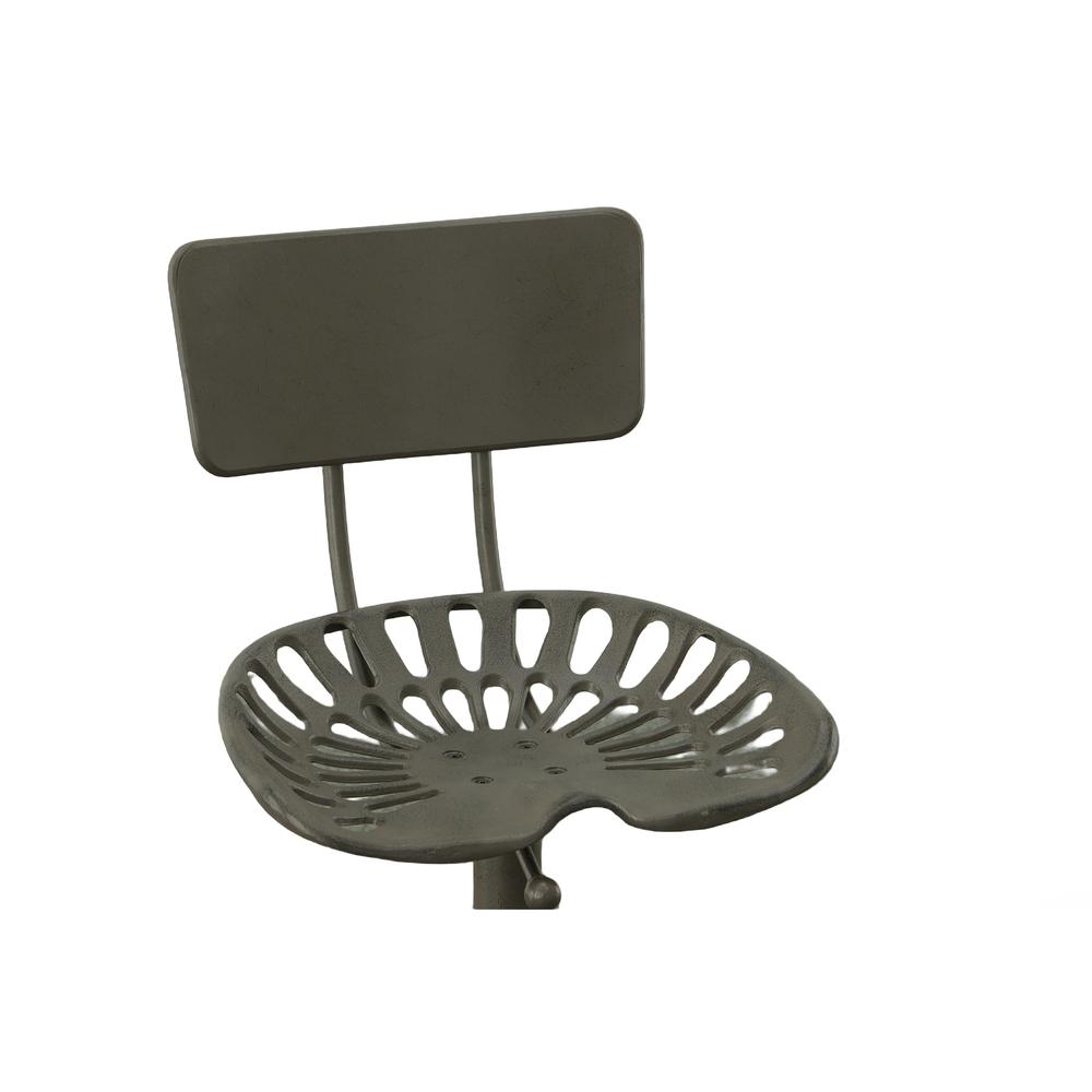 August Tractor Seat Barstool with Back - Industrial. Picture 7