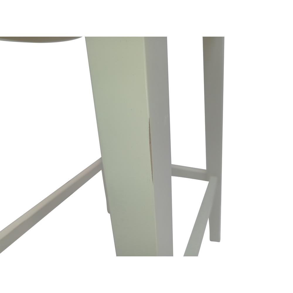 30" Saddle Barstool - Set of 2 - Missouri White - Fawn Chenille Upholstery. Picture 7