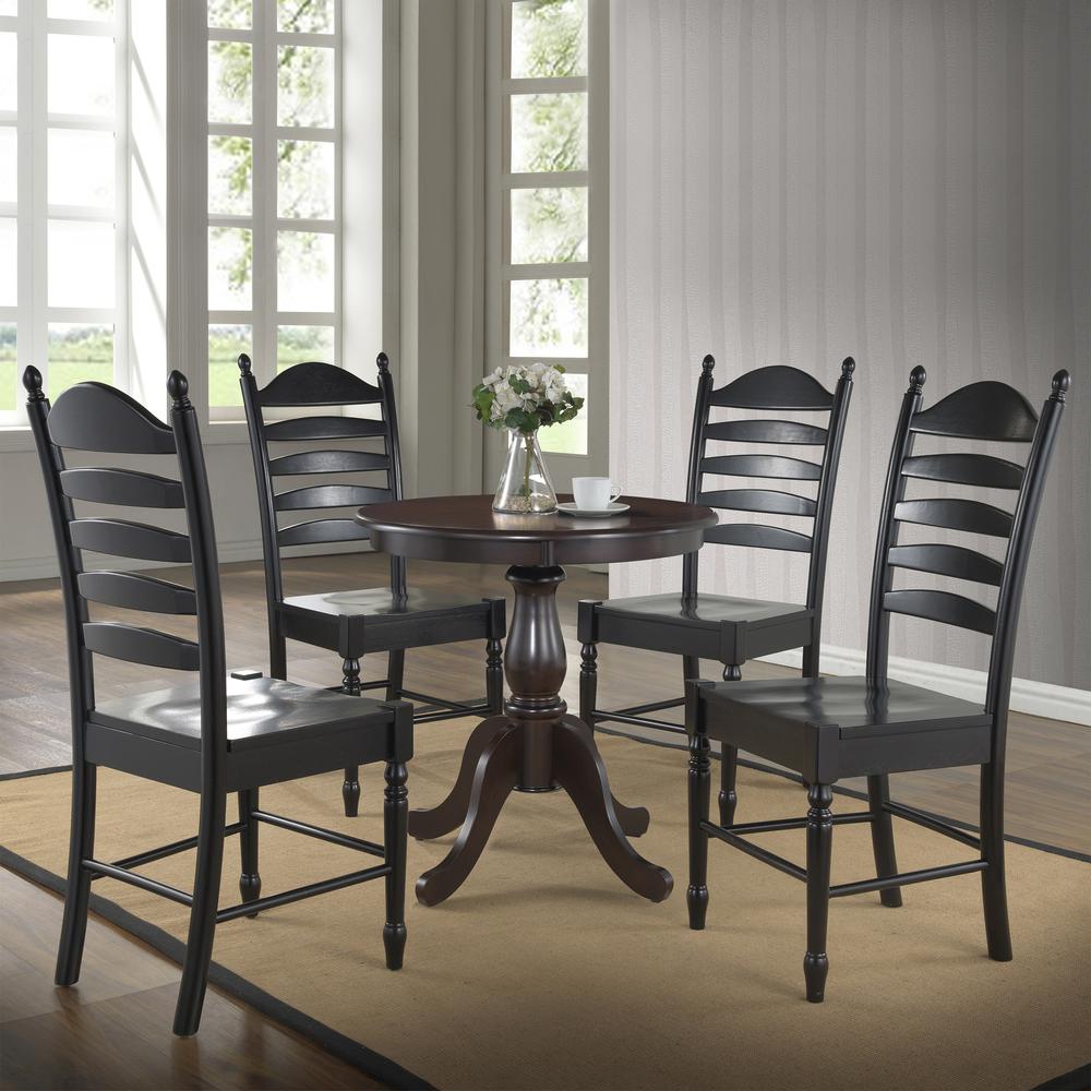 Fairview 30" Round Pedestal Dining Table - Espresso. Picture 7