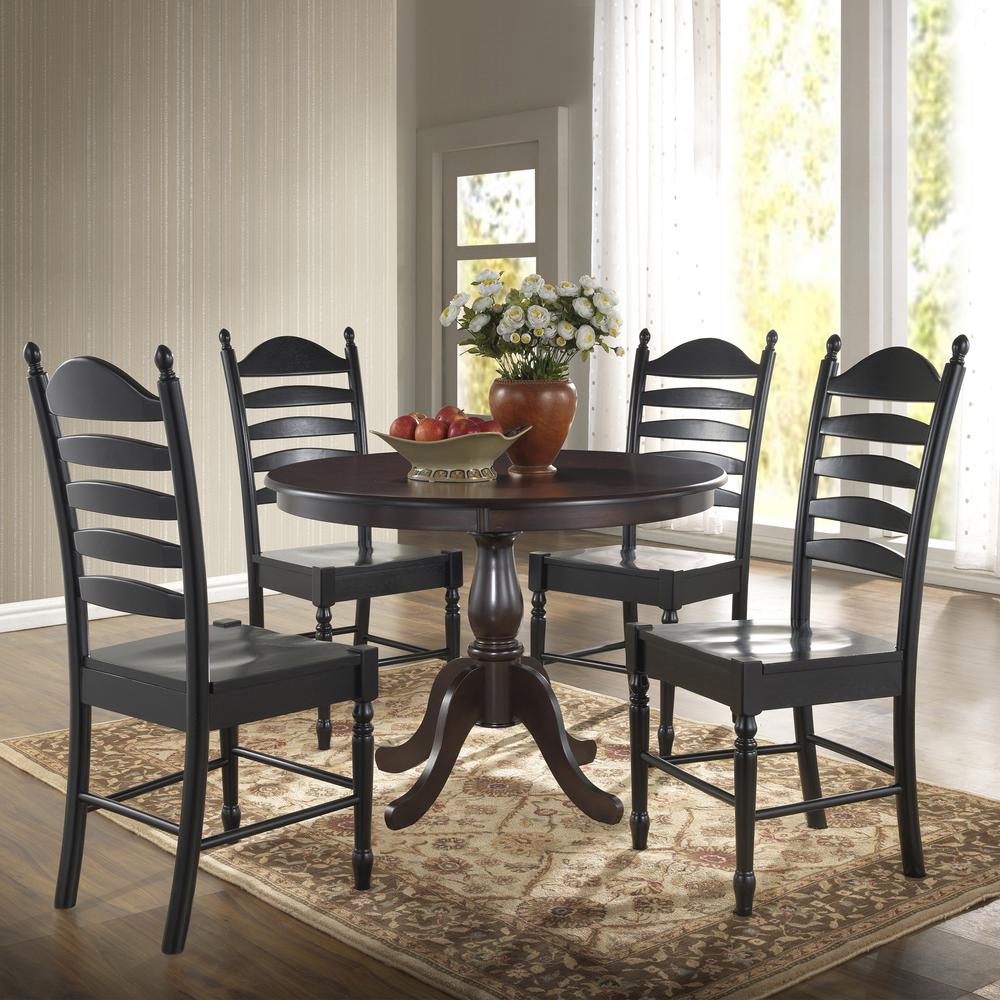 Fairview 42" Round Pedestal Dining Table - Espresso. Picture 5