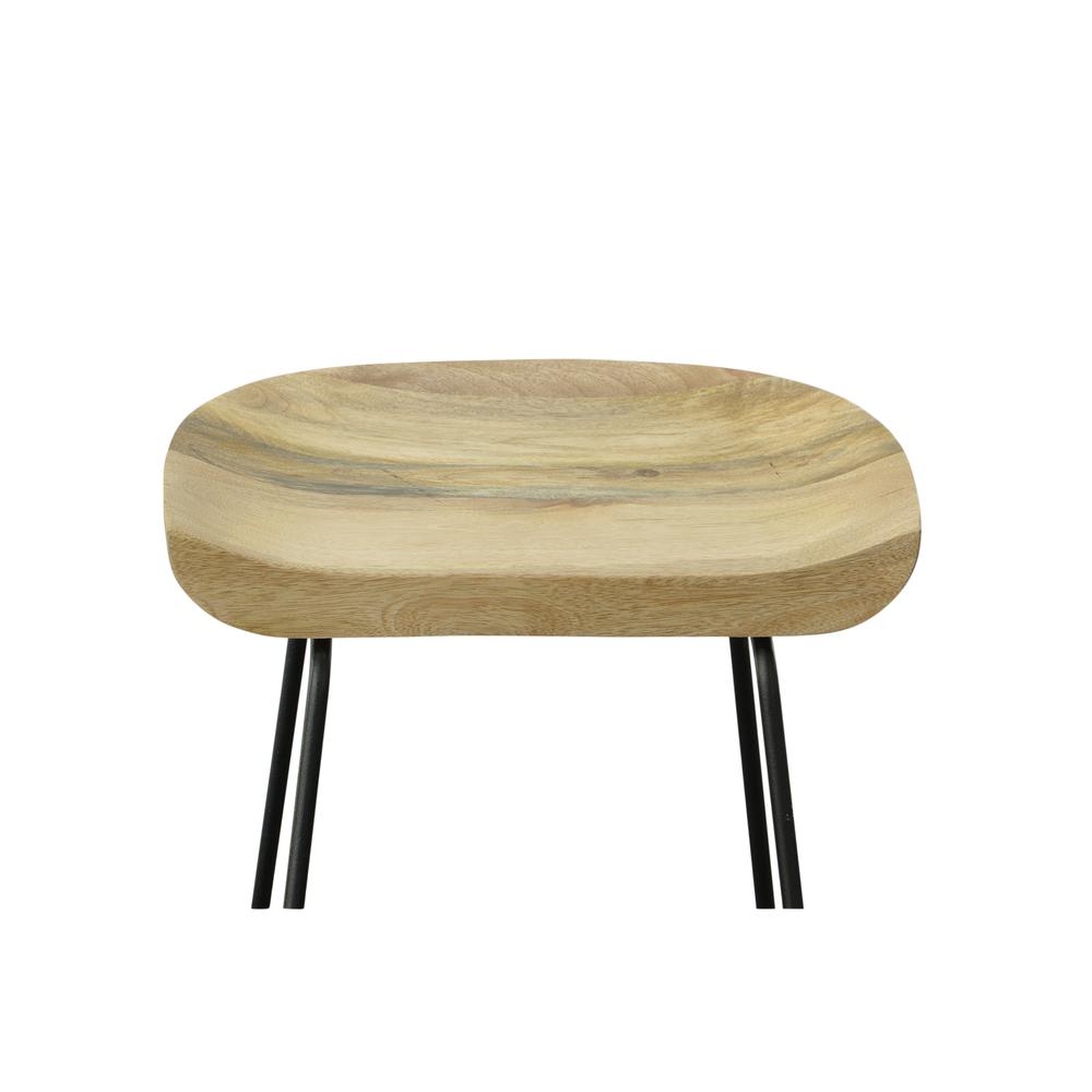Diya 24.5" Counter Stool - Set of 2 - Natural Seat - Black Base. Picture 6