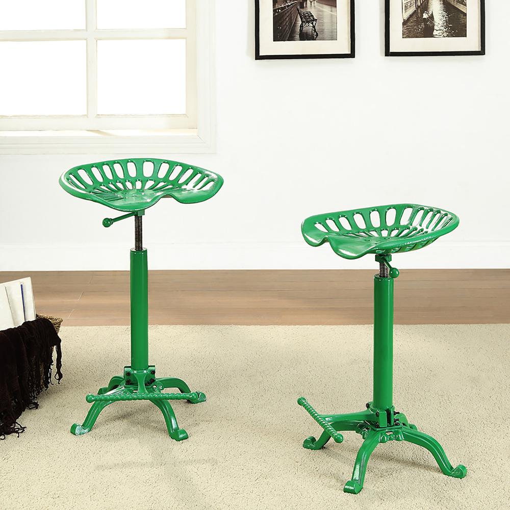 Adjustable Tractor Seat Barstool - Tractor Green. Picture 7