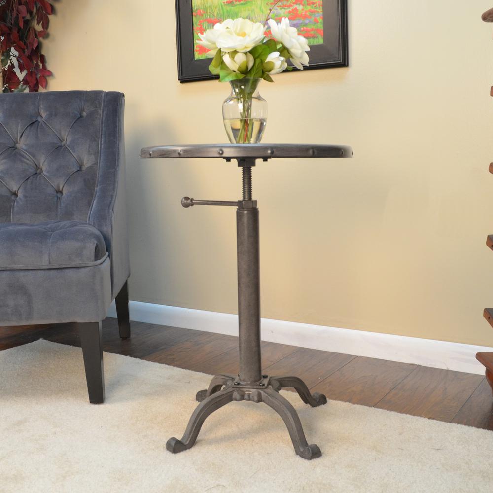 Colton Adjustable Vintage Table - Industrial. Picture 5
