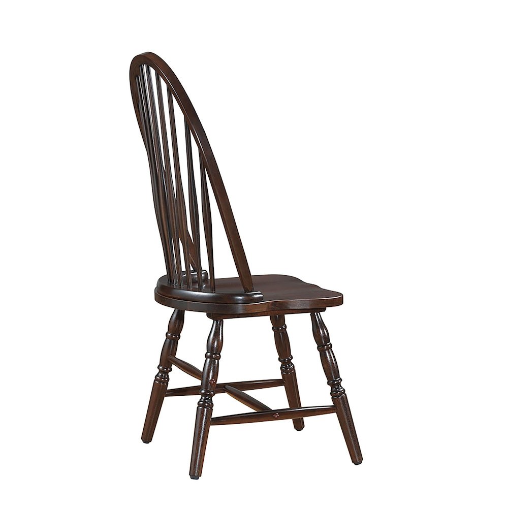 Fairview 36" Pedestal Dining Table with 4 Windsor Dining Chairs - Espresso. Picture 6