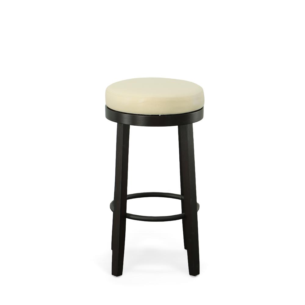 Era Swivel 30" Barstool - Set of 2 - Cream/Espresso. Picture 4