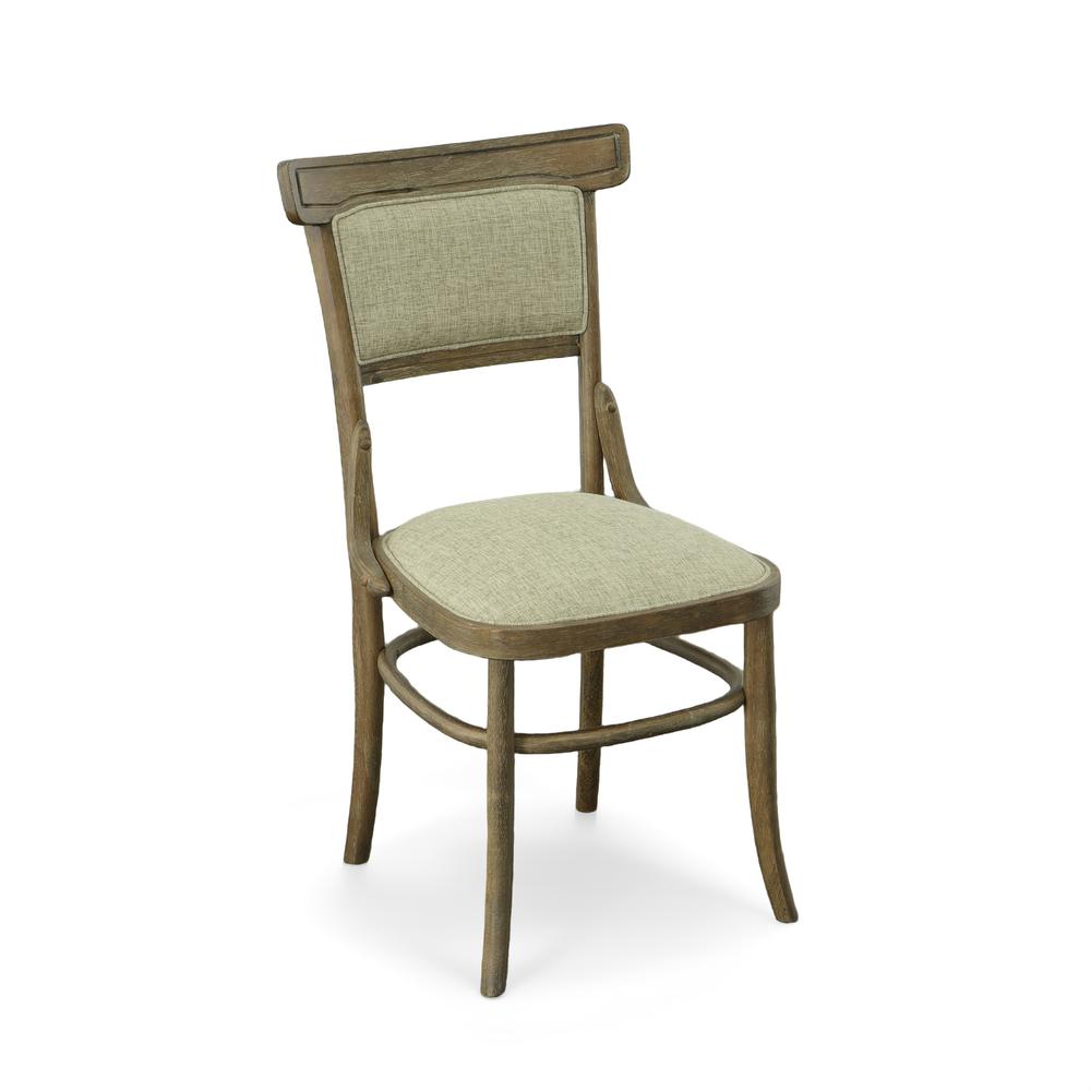Diana Dining Chair - Set of 2 - Vintage Walnut - Peppered Upholstery. Picture 2
