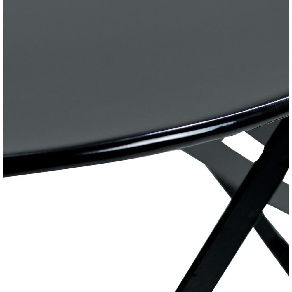 Bistro 30" Round Table Outdoor Set - Set of 3 - Black. Picture 3