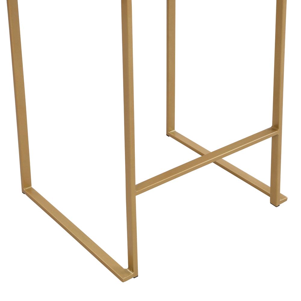 Lucien 25.25" Upholstered Counter Stool - Gold - Cream Upholstery. Picture 8