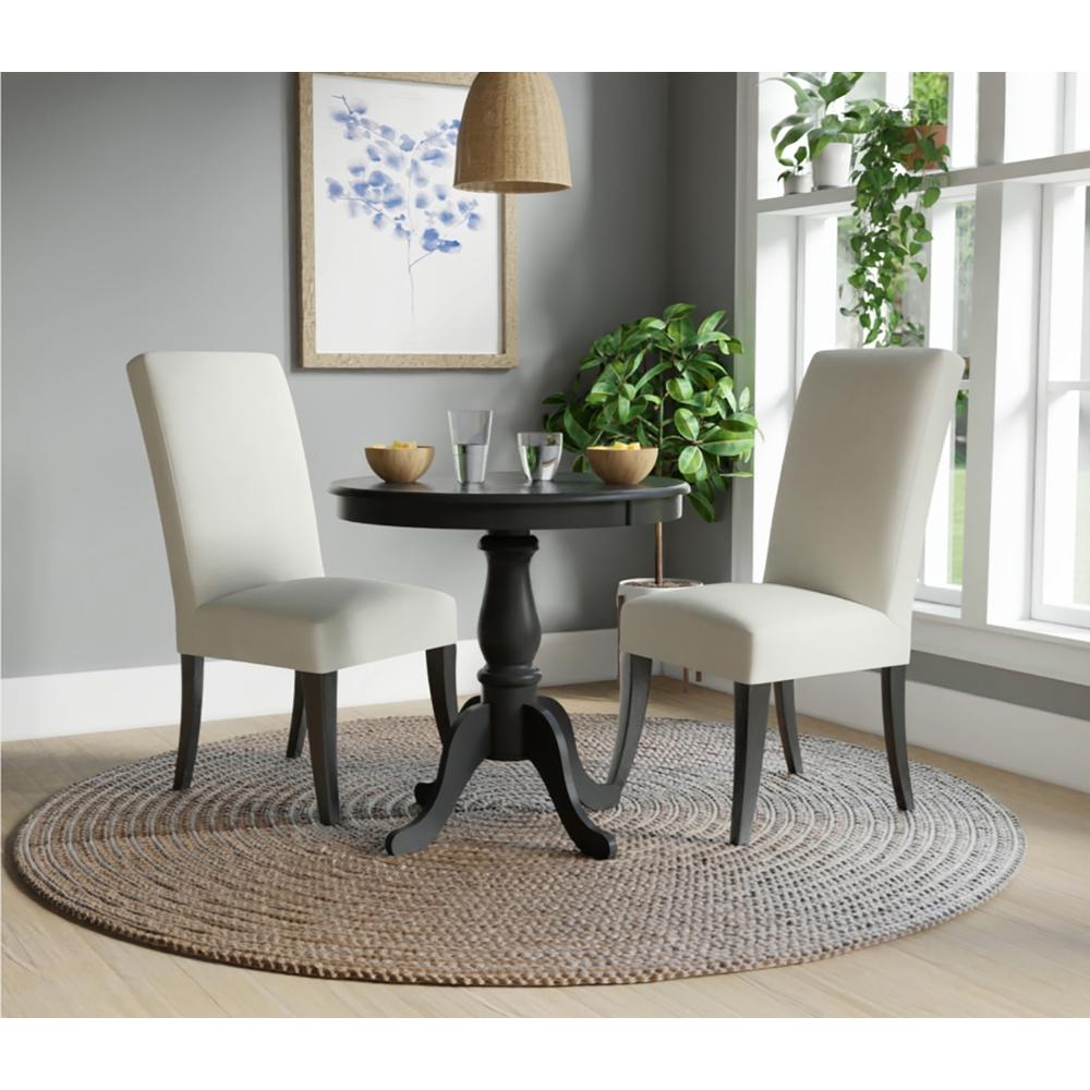 Fairview 30" Round Pedestal Dining Table - Antique Black. Picture 9