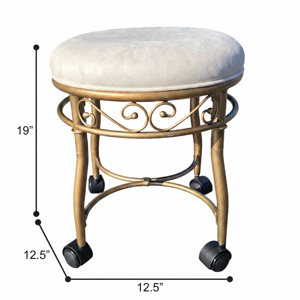 Victorian Vanity Stool - Bronze. Picture 9