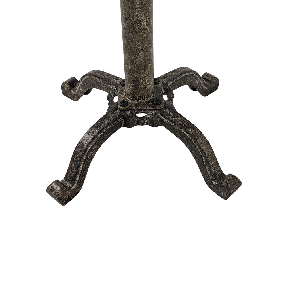 Colton Adjustable Vintage Table - Natural Driftwood Top - Aged Iron Base. Picture 6