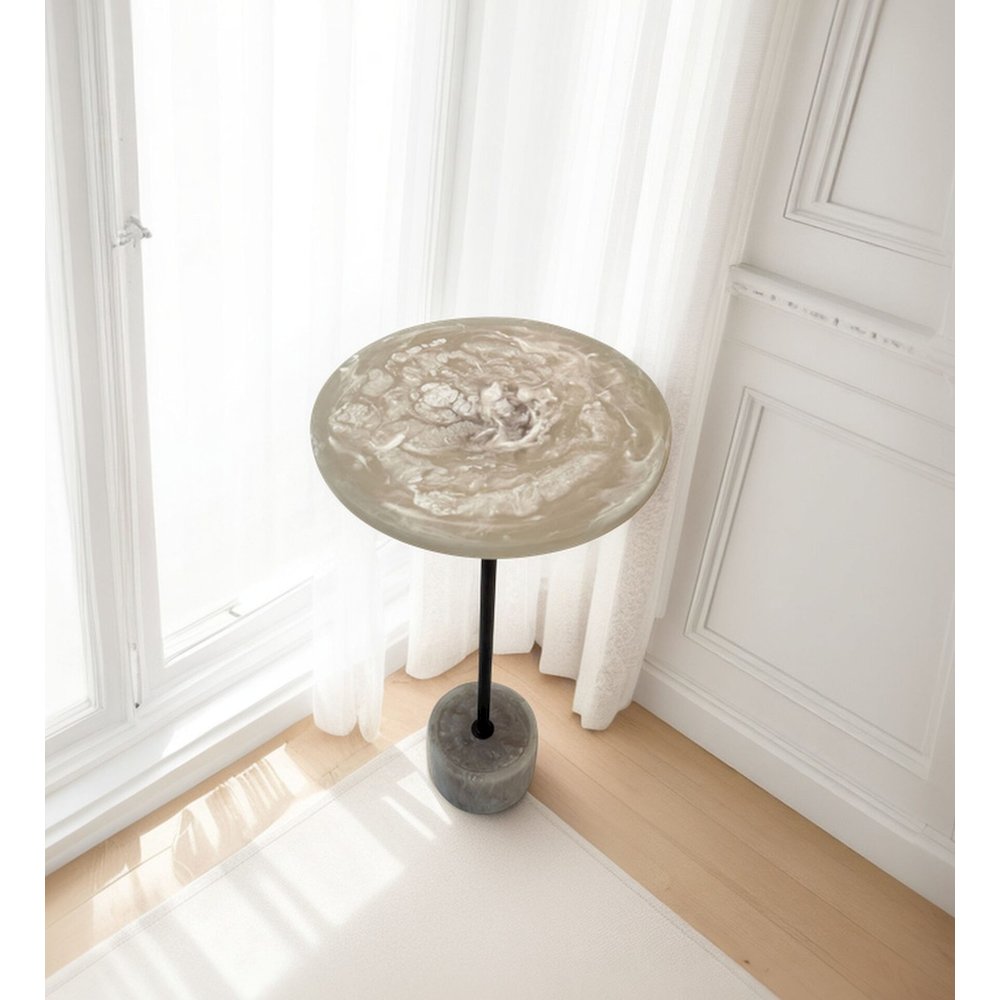 Solace Pedestal Table - Antique Copper. Picture 6