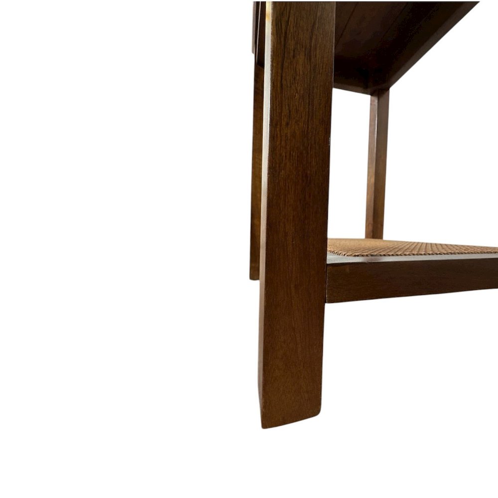 Haven 22" Cane Shelf Accent Table - Blonde Acacia. Picture 8