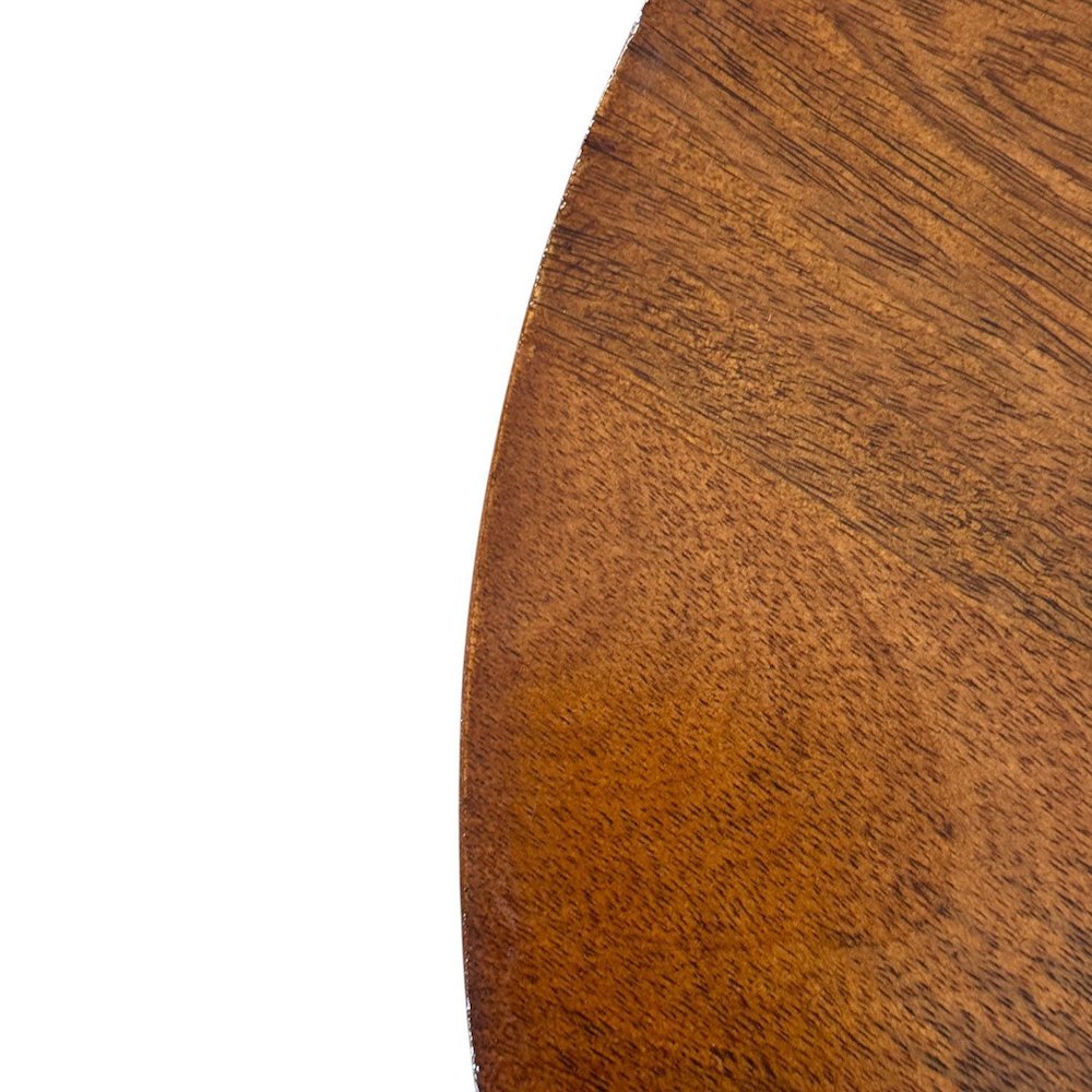 Haven 20" Round Accent Table with Cane Shelf - Blonde Acacia. Picture 6
