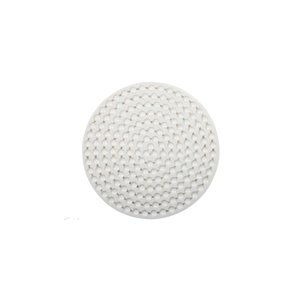 Dimple Round Accent Table - Whitewash. Picture 5