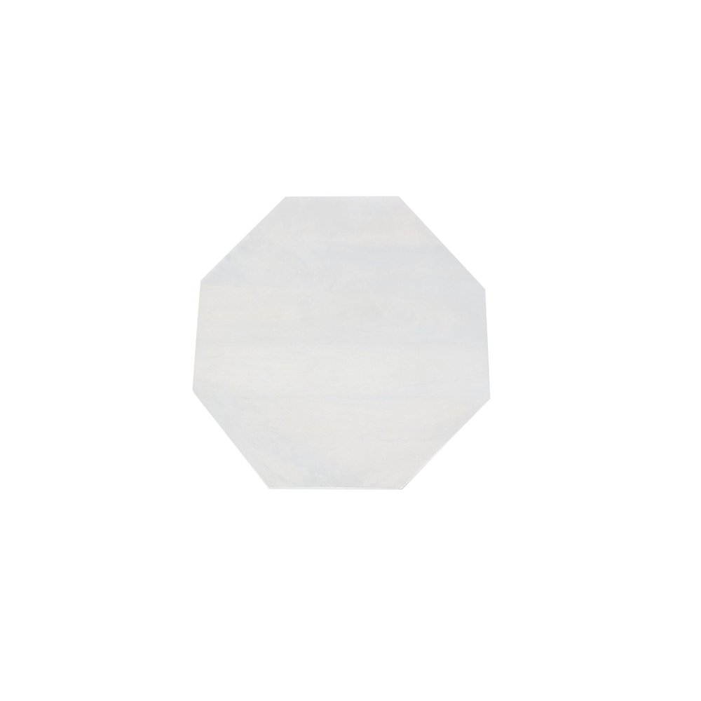 Cascade Falls 22"x26" Geo Design Octagonal Side Table - Whitewash. Picture 4