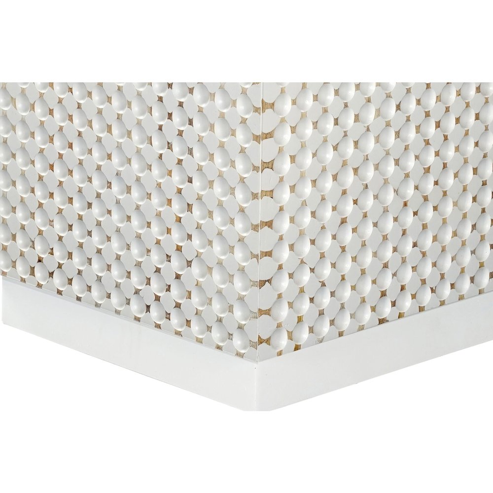Dimple 24" High x 18"  Square Accent Table - Whitewash. Picture 3