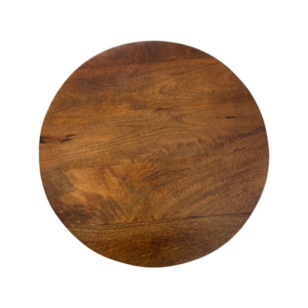 Cascade 24"x21" Slatted Bell Shaped Side Table - Chestnut. Picture 4