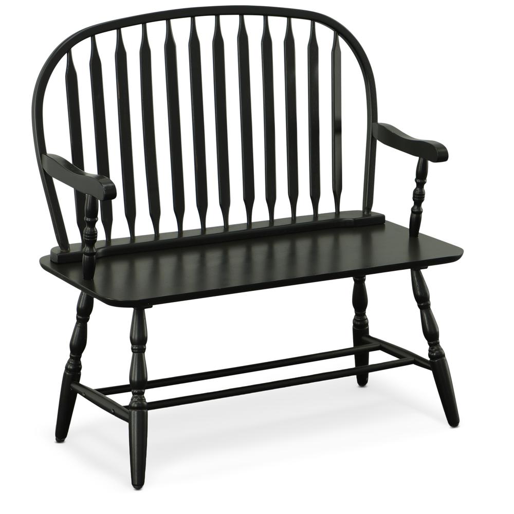 Windsor Bench - Antique Black. Picture 1