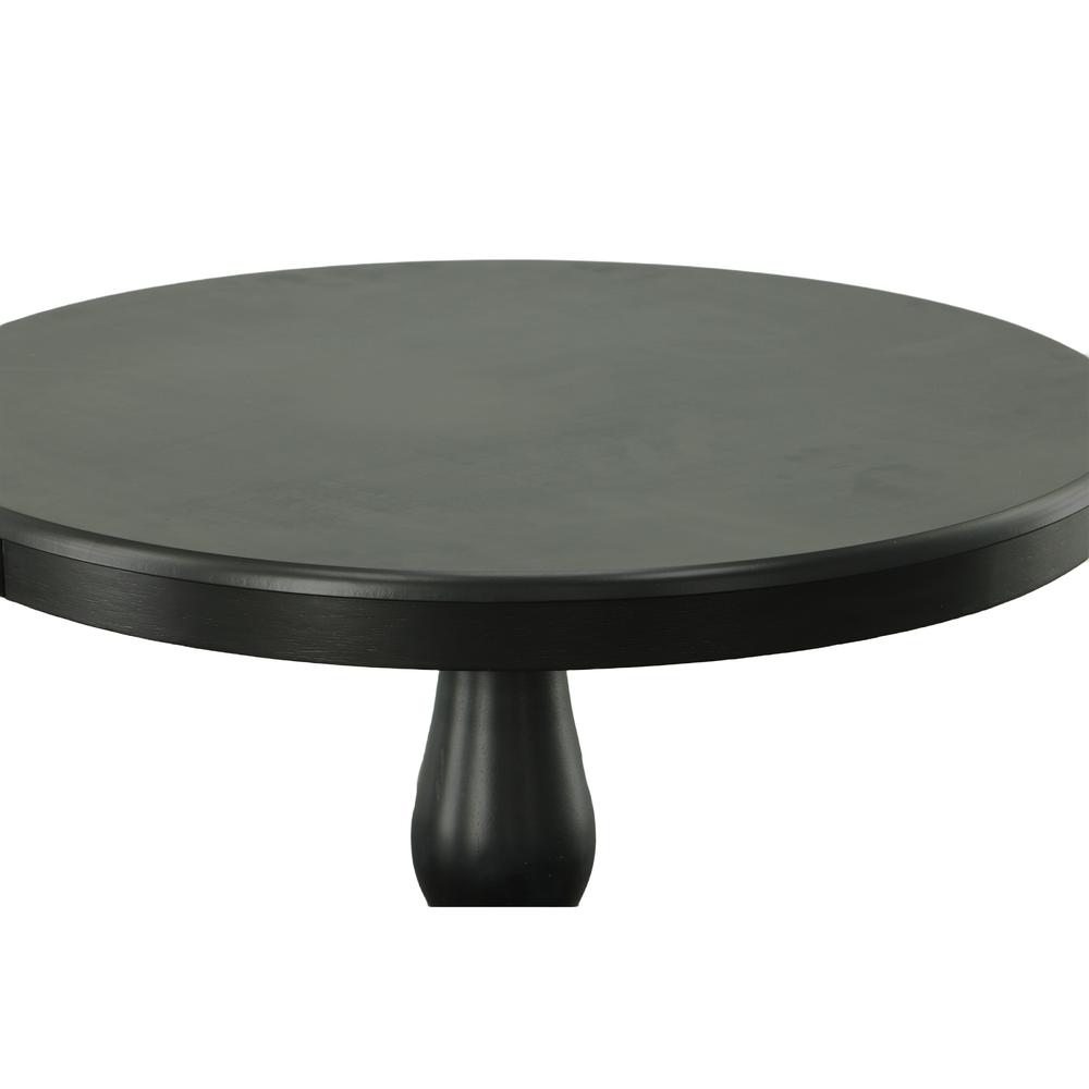 Fairview 36" Round Pedestal Dining Table - Antique Black. Picture 3