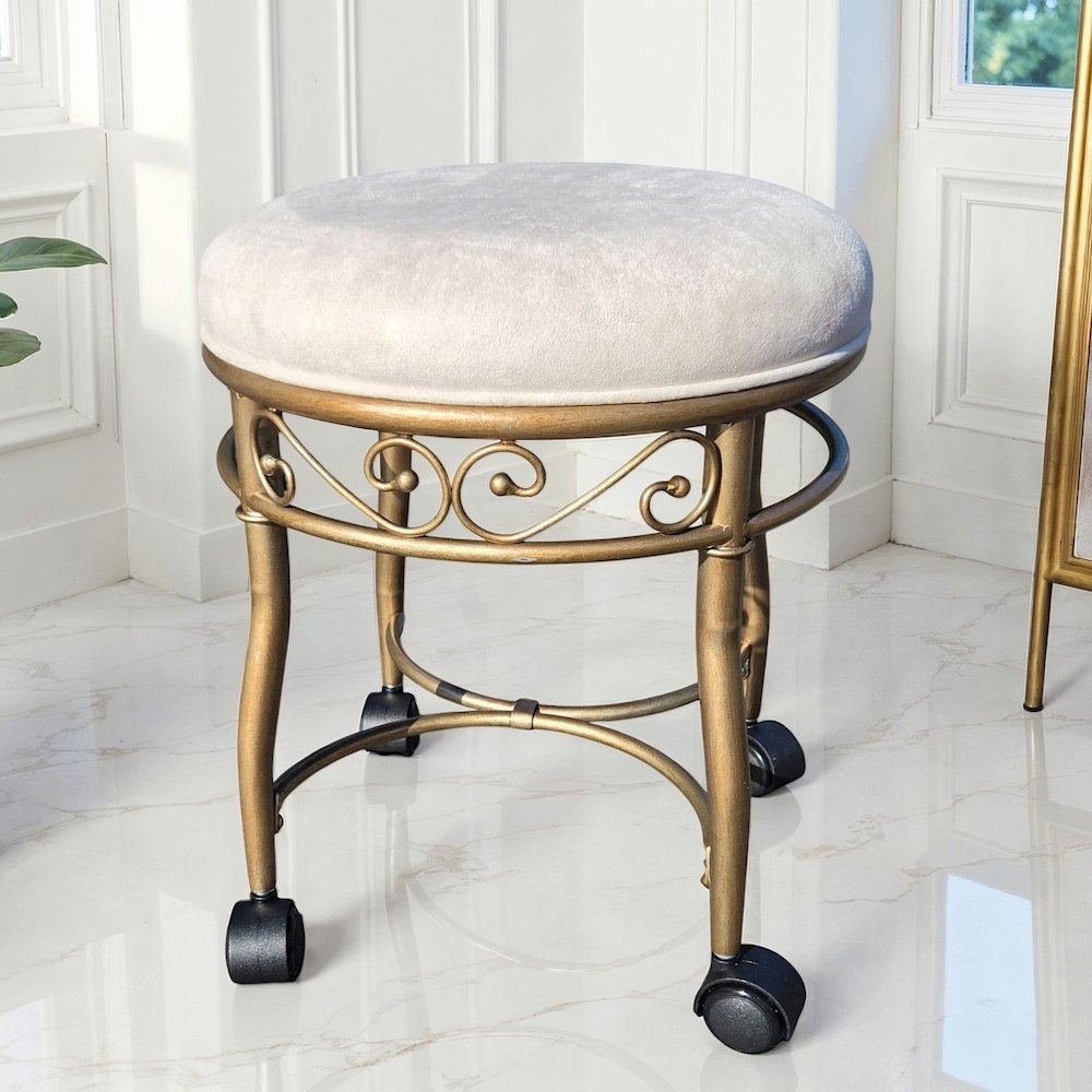 Victorian Vanity Stool - Bronze. Picture 2