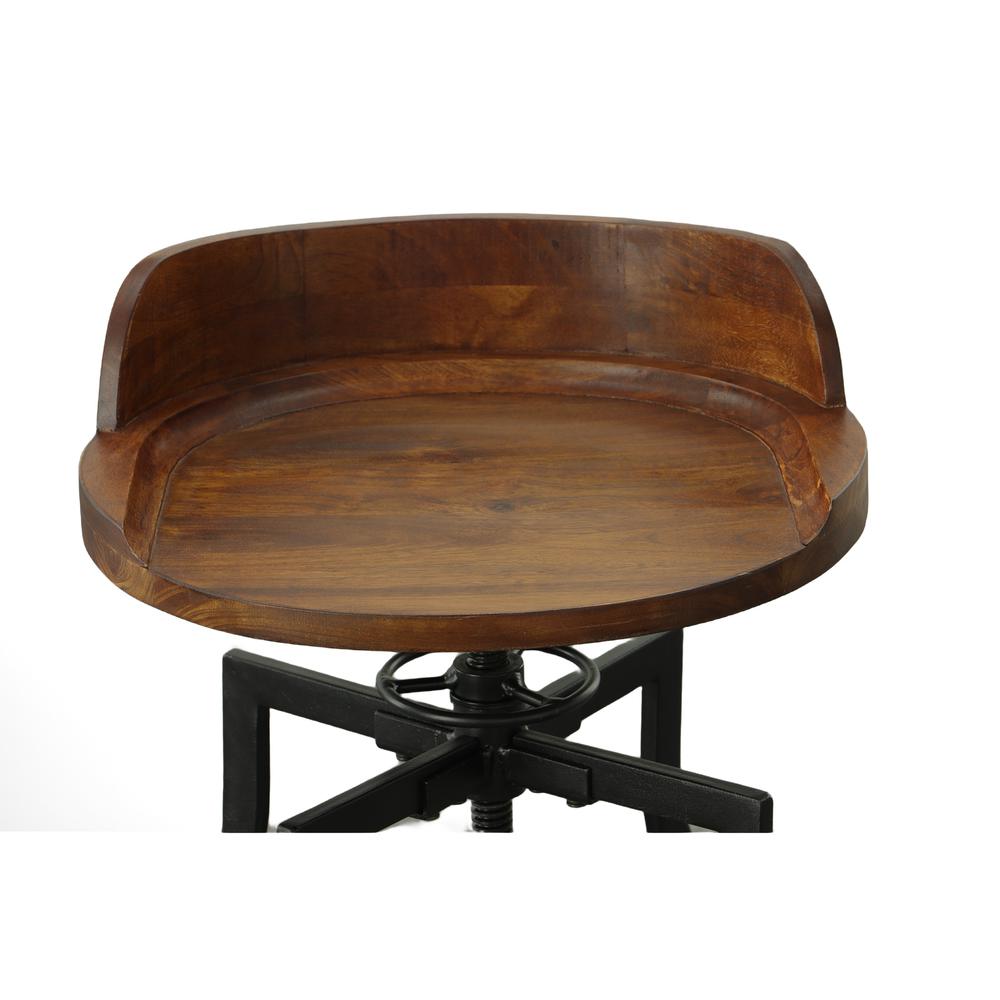 Marais Adjustable Barstool - Chestnut/Black. Picture 4