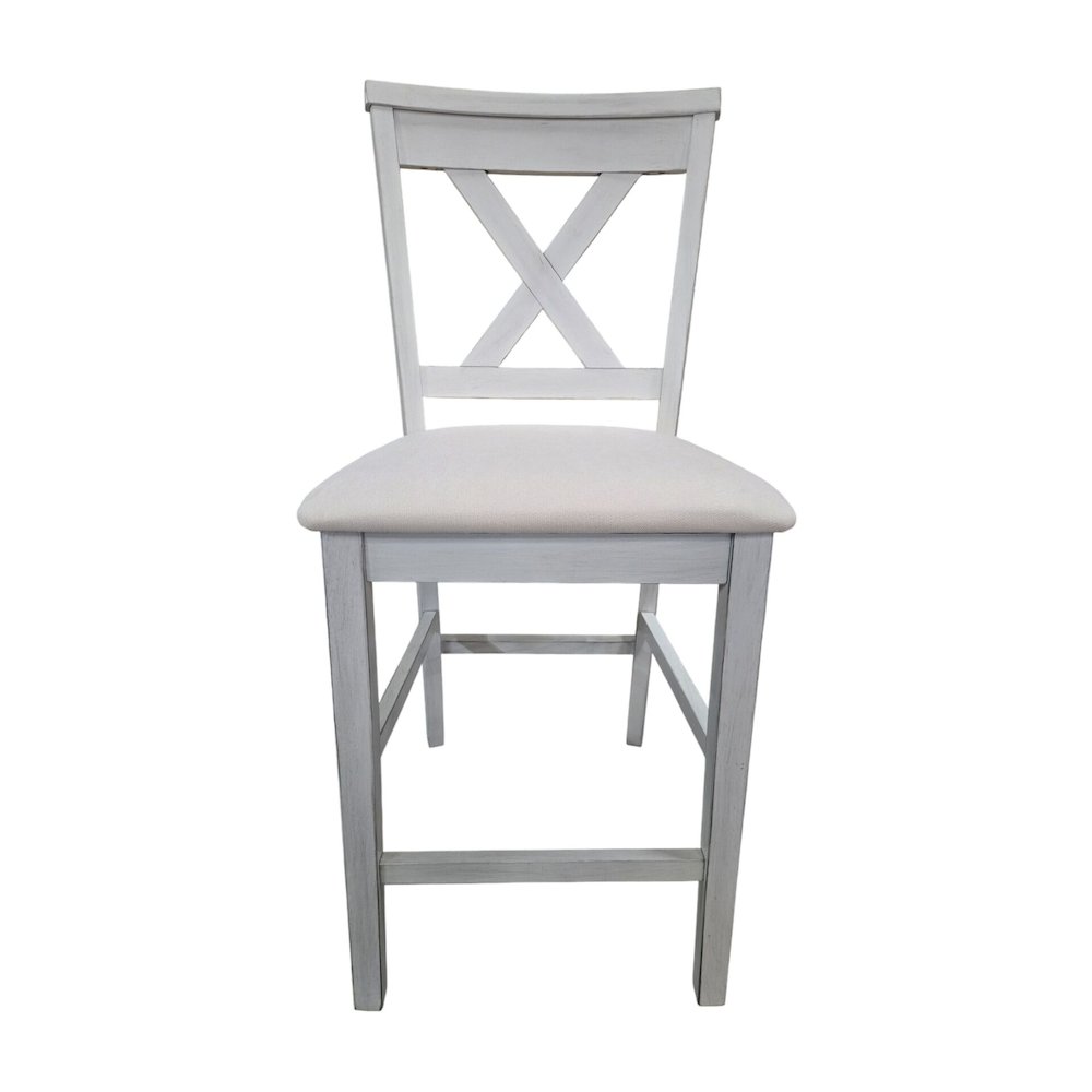 Taylor X-Back Counter Stools - Set of 2 - Antique White/White. Picture 3