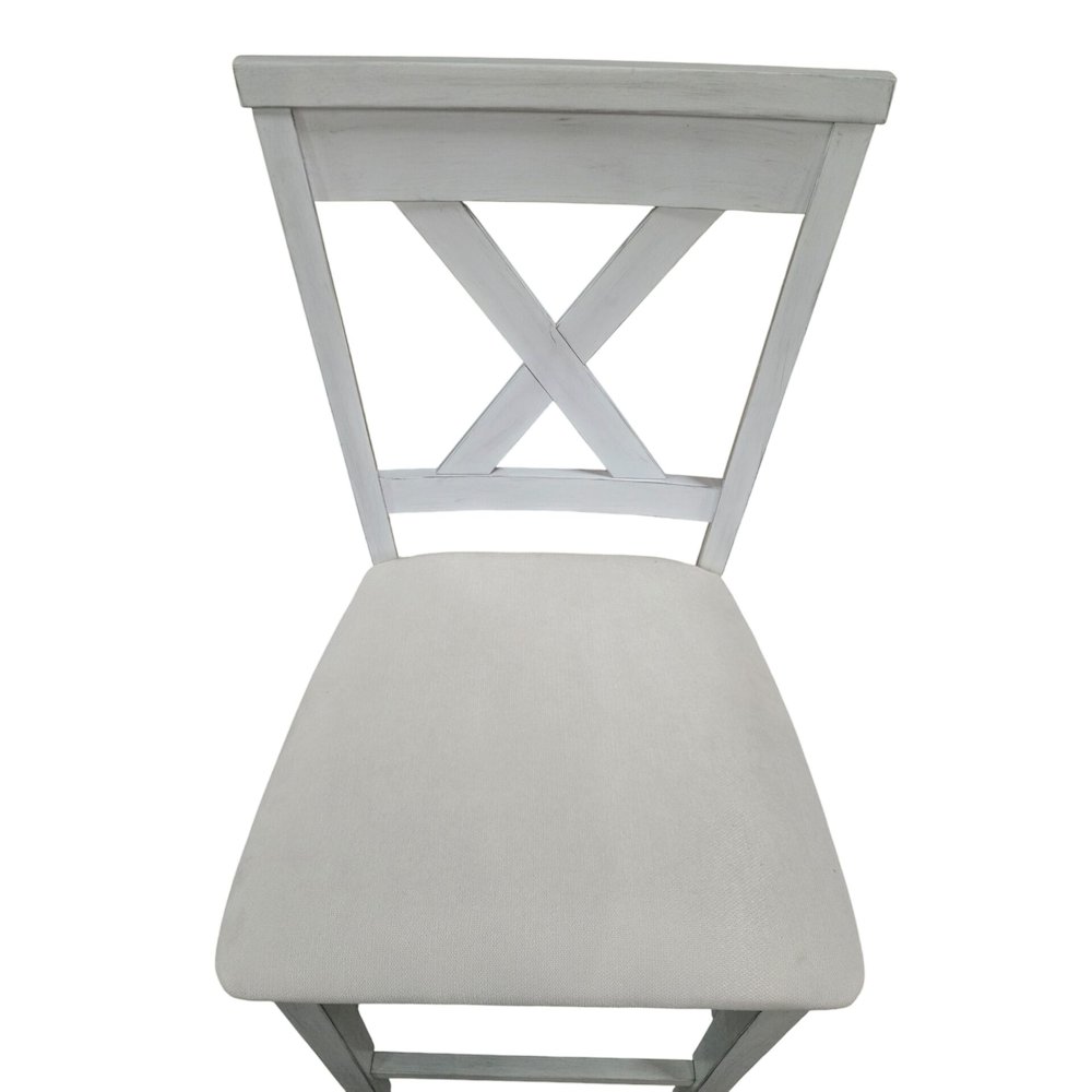 Taylor X-Back Counter Stools - Set of 2 - Antique White/White. Picture 4