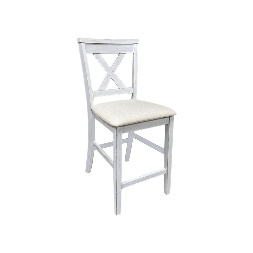 Taylor X-Back Counter Stools - Set of 2 - Antique White/White. Picture 2