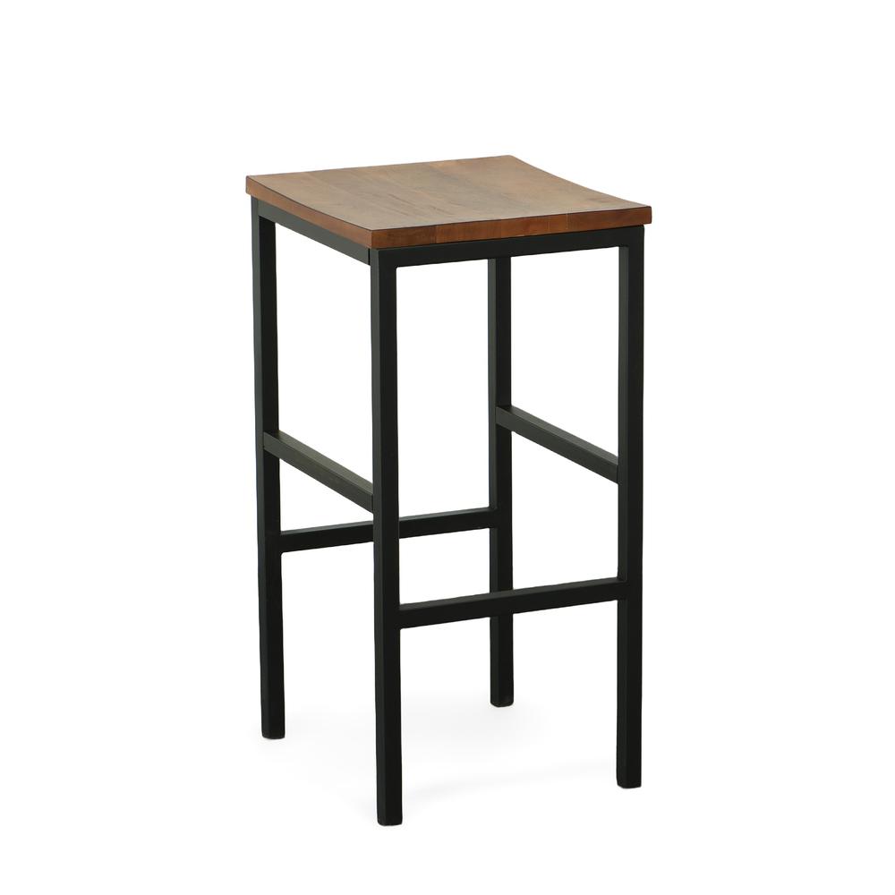 Aileen 30" Barstool - Chestnut/Black. Picture 1