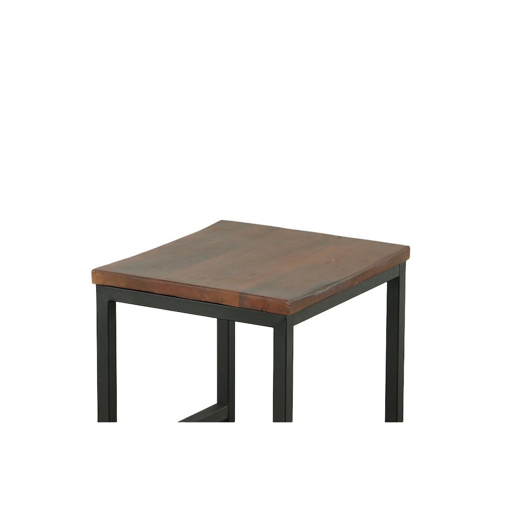 Aileen 24" Square Seat Counter Stool - Chestnut/Black. Picture 3