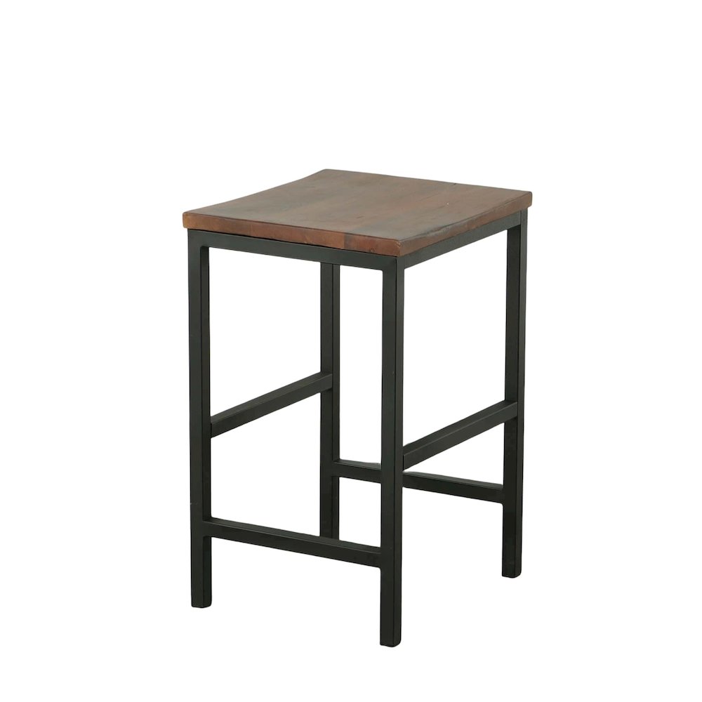 Aileen 24" Square Seat Counter Stool - Chestnut/Black. Picture 1