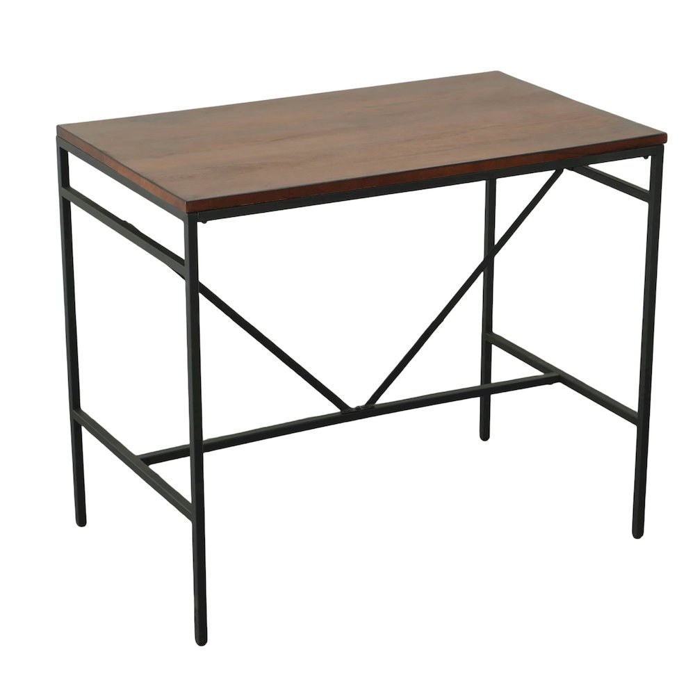 Aileen 42" Wide 30" High Bar and Side Table - Chestnut/Black. Picture 1