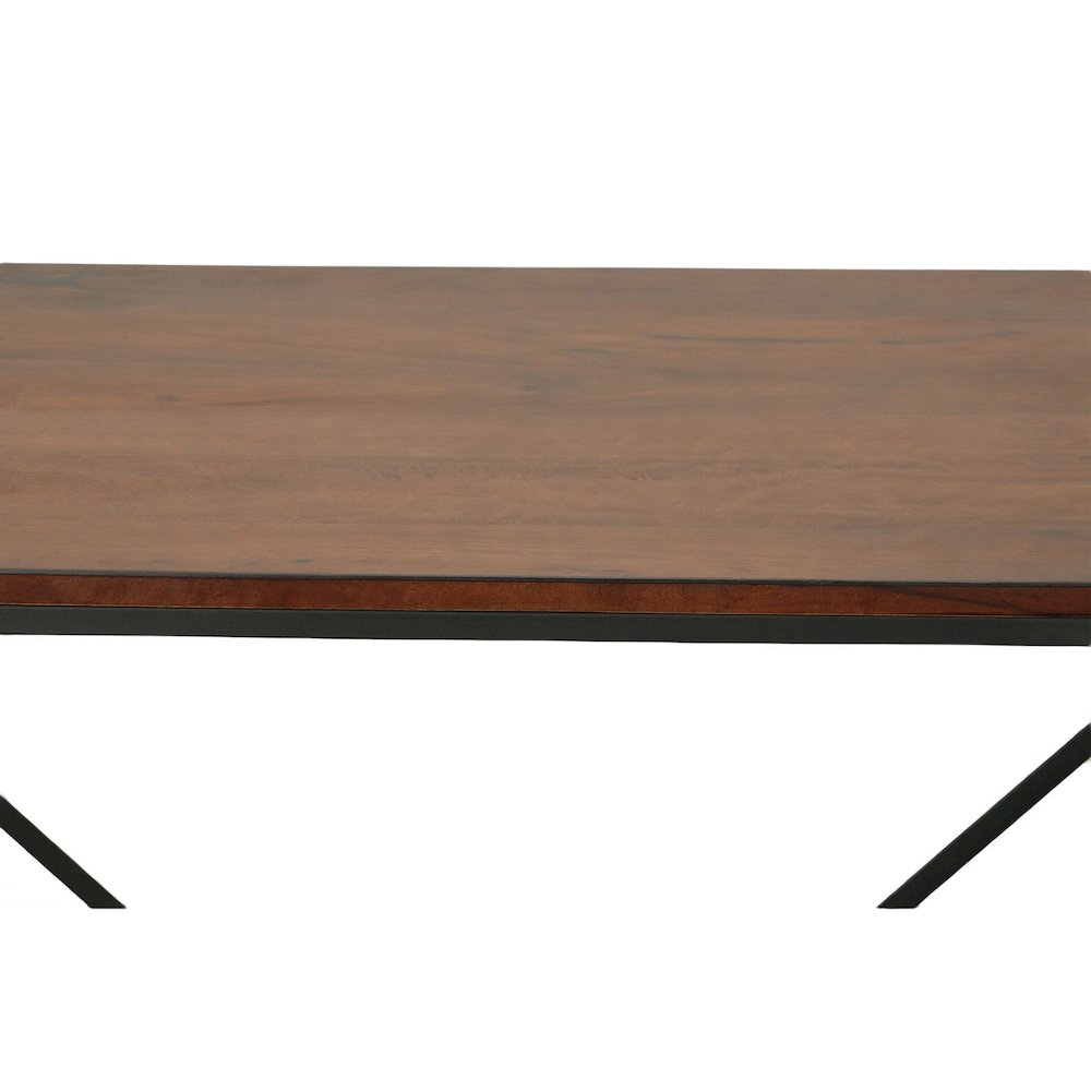 Aileen 42" Wide 30" High Bar and Side Table - Chestnut/Black. Picture 7