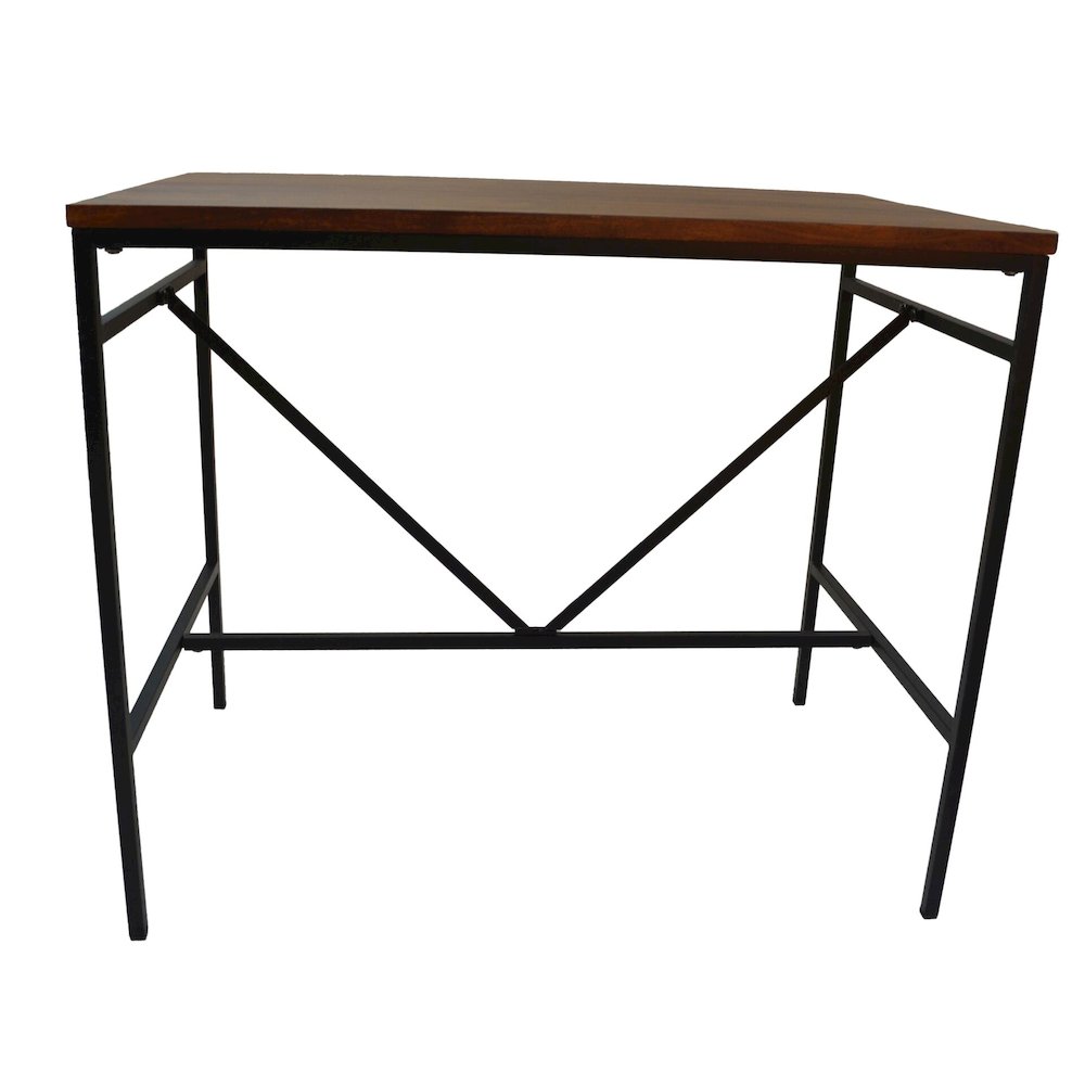 Aileen 42" Wide 30" High Bar and Side Table - Chestnut/Black. Picture 6
