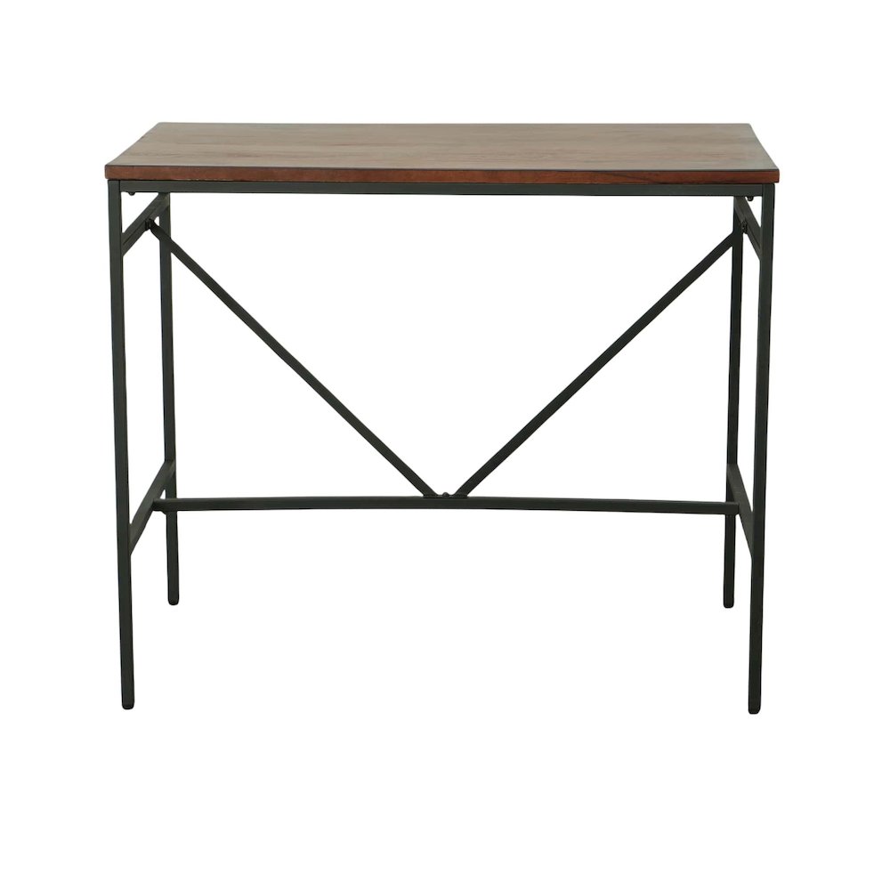 Aileen 42" Wide 30" High Bar and Side Table - Chestnut/Black. Picture 5
