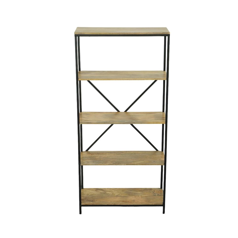 Brayden Tall Bookcase - Natural/Black. Picture 2