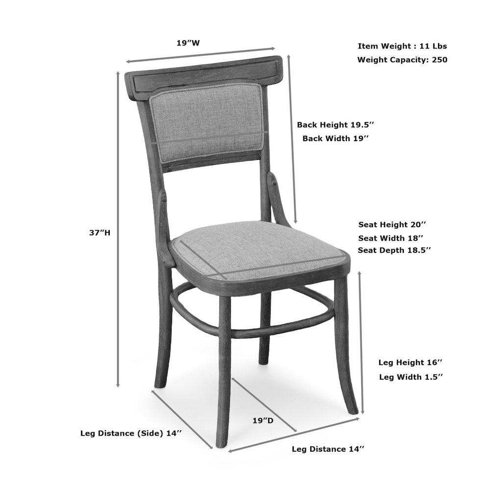 Diana Dining Table with 4 Dining Chairs - Vintage Honey. Picture 8