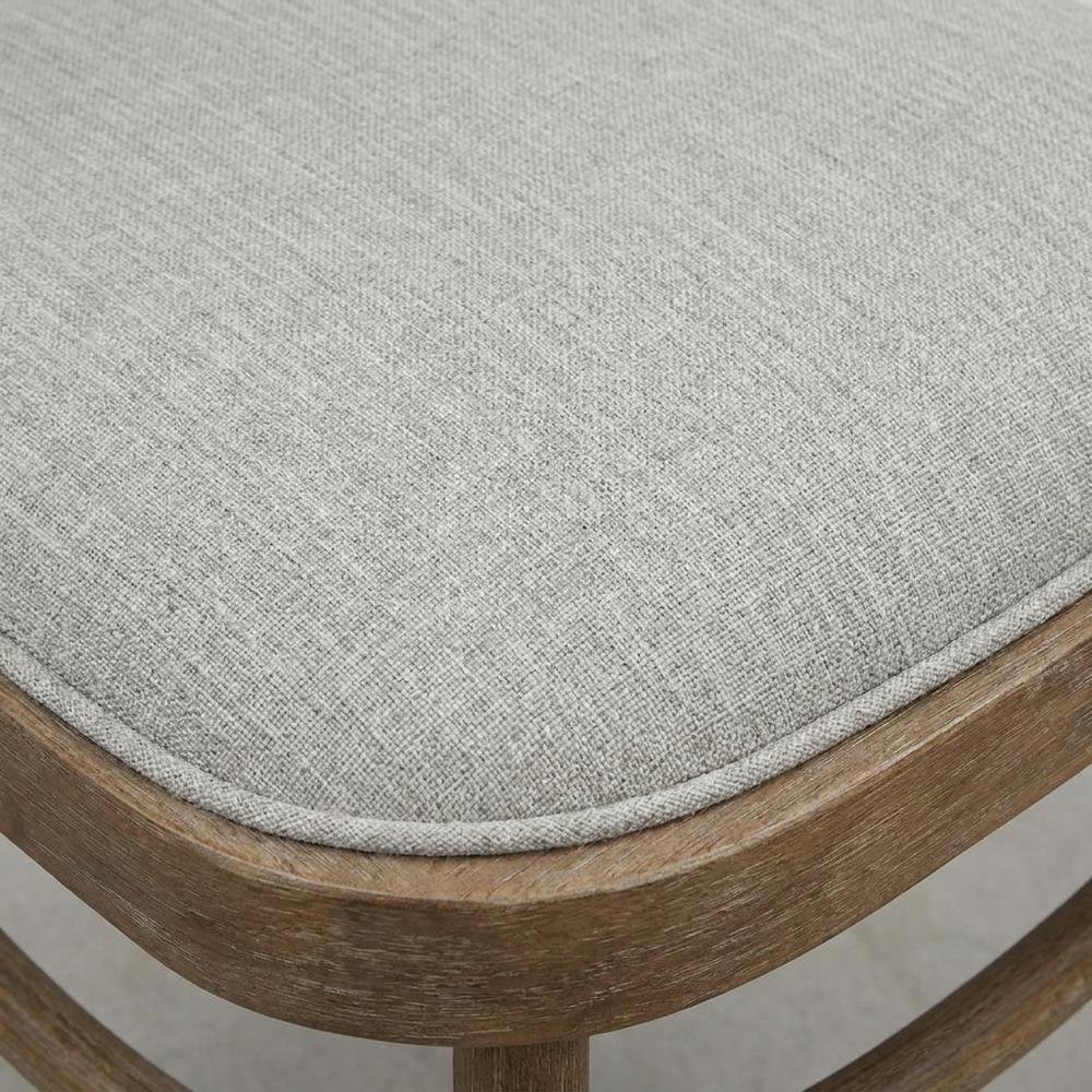 Rubberwood Linen Dining Chairs, Dining Room, Vintage Honey, Linen, Set of 2. Picture 7