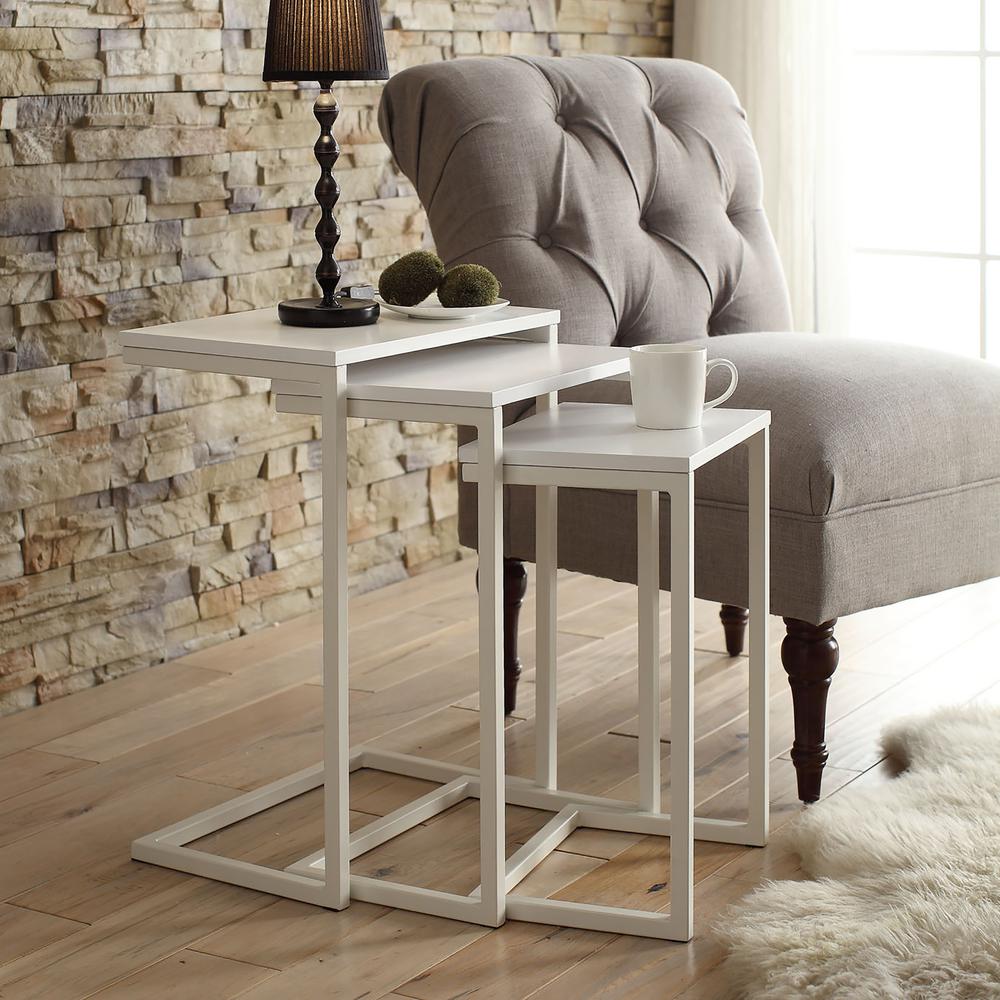 Addison Nesting Table Set - White. Picture 7