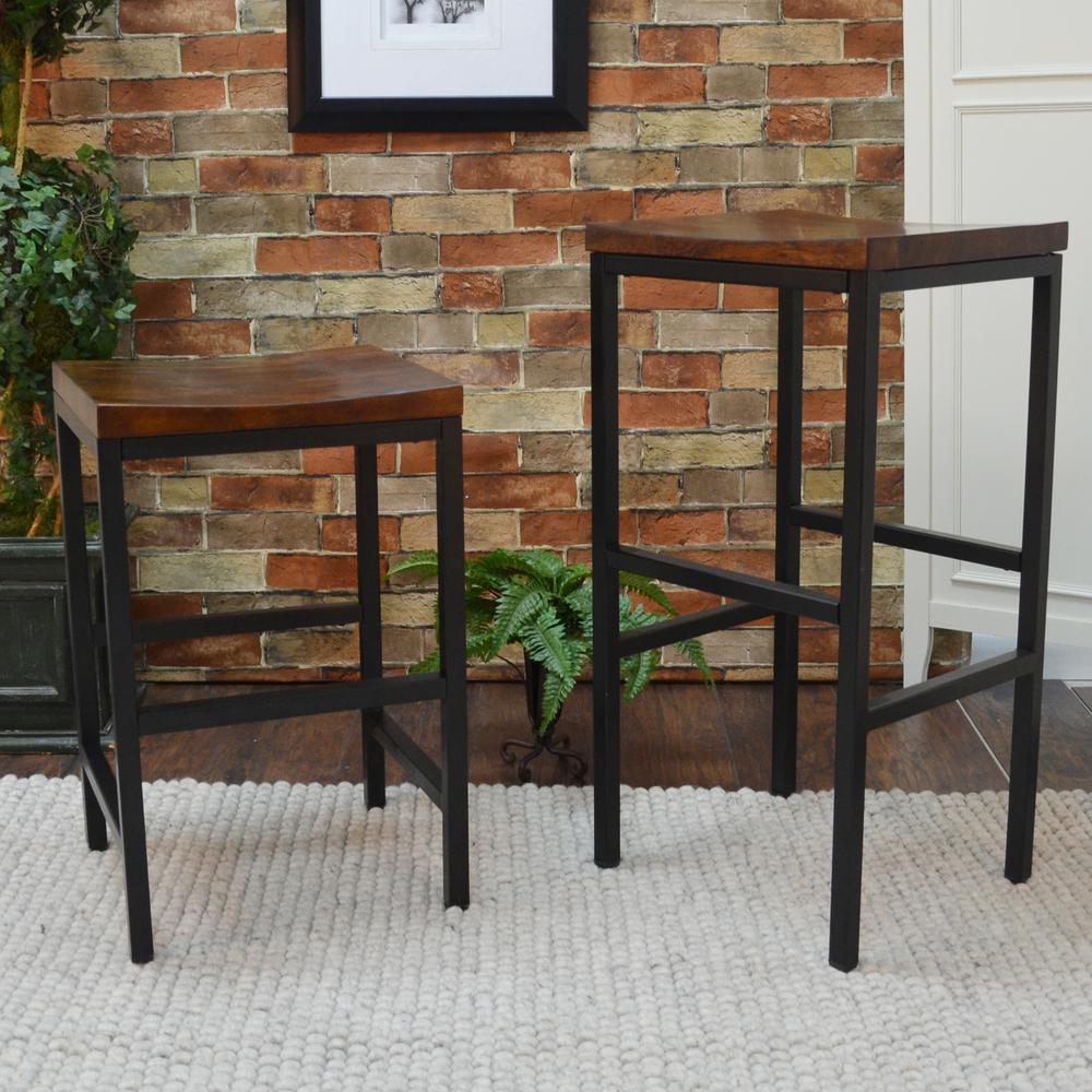 Aileen 30" Barstool - Chestnut/Black. Picture 9