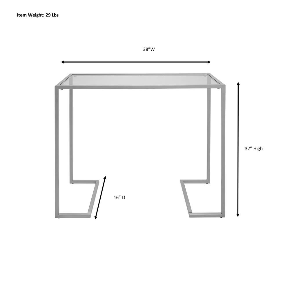 Monaco Glass Top Console Table - Gold. Picture 5