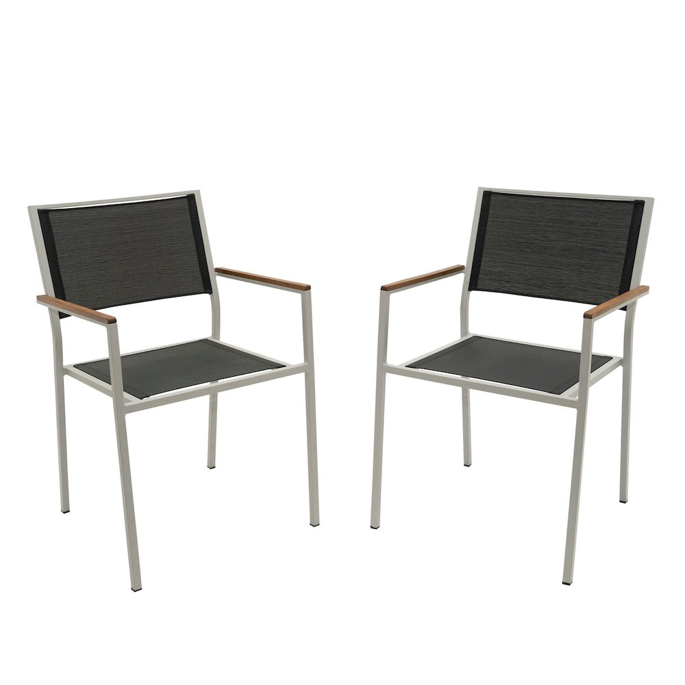 Braylee Patio Chair - Set of 2 - Black. Picture 4